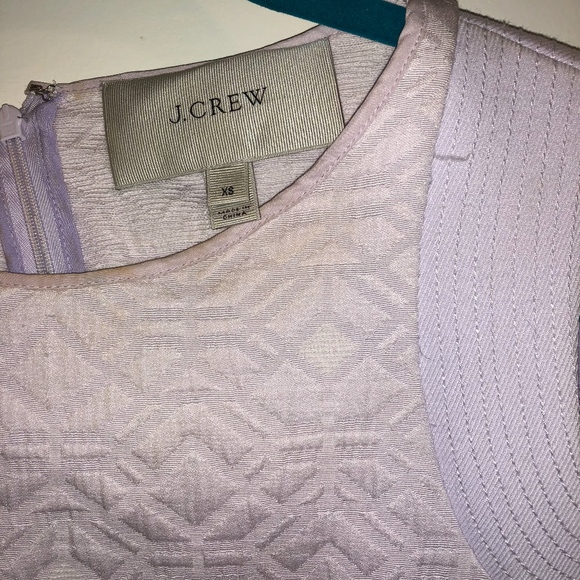 J. Crew Jacquard Zip Pocket Shift Dress - Lilac XS - Picture 4 of 8